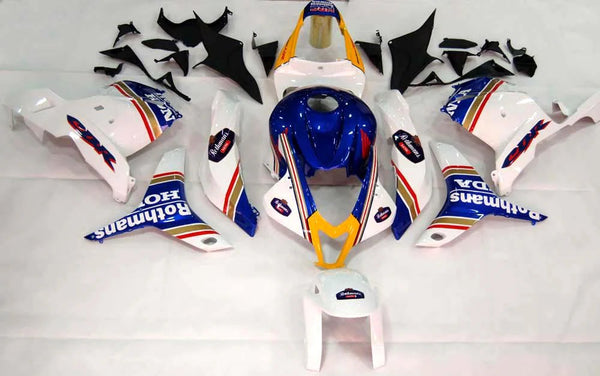 HONDA CBR600RR (2009-2012) White, Blue, Yellow Rothmans Fairings at KingsMotorcycleFairings.com