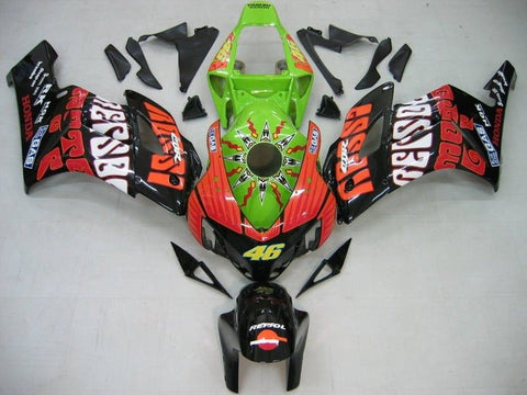 Honda CBR1000RR Fairings (2004-2005) Black, Green, Rossi at KingsMotorcycleFairings.com