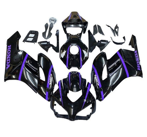 Honda CBR1000RR Fairings (2004-2005) Black, Purple Stripes at KingsMotorcycleFairings.com