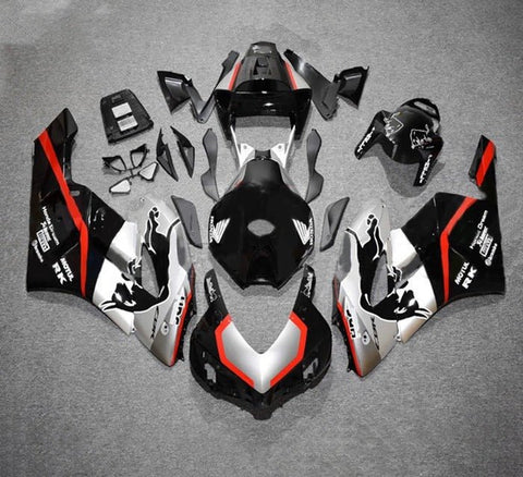 Honda CBR1000RR Fairings (2004-2005) Black, Silver, Red Bull at KingsMotorcycleFairings.com