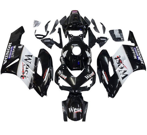 Honda CBR1000RR Fairings (2004-2005) Black, White, West at KingsMotorcycleFairings.com