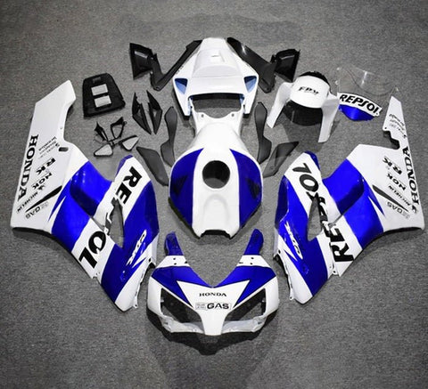 Honda CBR1000RR Fairings (2004-2005) White, Blue Repsol at KingsMotorcycleFairings.com