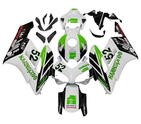 Honda CBR1000RR Fairings (2004-2005) White, Green HANNspree at KingsMotorcycleFairings.com