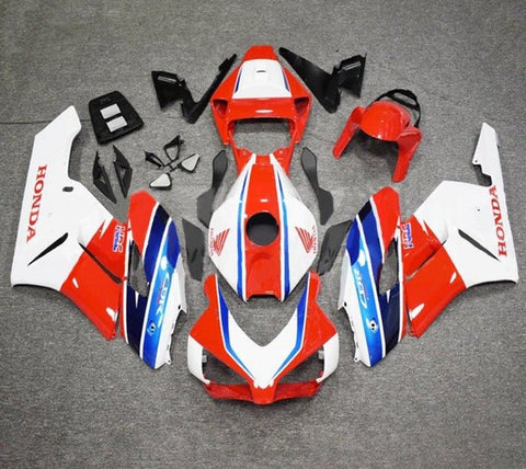 Honda CBR1000RR Fairings (2004-2005) White, Red, Blue Stripes at KingsMotorcycleFairings.com