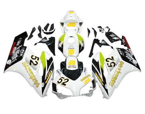 Honda CBR1000RR Fairings (2004-2005) White, Yellow HANNspree at KingsMotorcycleFairings.com