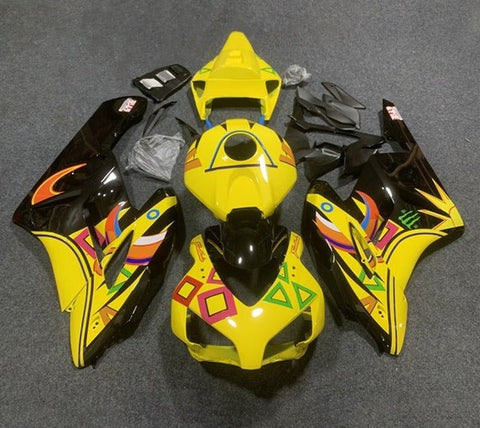 Honda CBR1000RR Fairings (2004-2005) Yellow, Black, Graphics at KingsMotorcycleFairings.com