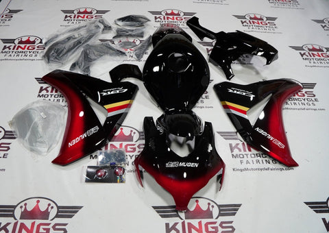 Honda CBR1000RR (2008-2011) Black & Red Mugen Fairings at KingsMotorcycleFairings.com