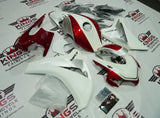 Honda CBR1000RR (2008-2011) Matte White, Matte Silver & Gloss Candy Red Fairings at KingsMotorcycleFairings.com