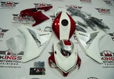 Honda CBR1000RR (2008-2011) Matte White, Matte Silver & Gloss Candy Red Fairings at KingsMotorcycleFairings.com 