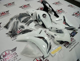 Honda CBR1000RR (2008-2011) White & Silver Fairings at KingsMotorcycleFairings.com