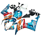 Honda CBR600RR Fairings (2007-2008) Blue, White, Orange Repsol at KingsMotorcycleFairings.com