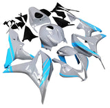 Honda CBR 600RR Fairings (2007-2008) Nardo Gray, Light Blue at KingsMotorcycleFairings.com