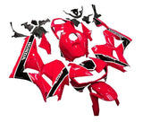 Honda CBR 600RR Fairings (2013-2023) Red, Black White Stripe at KingsMotorcycleFairings.com