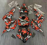 Honda CBR 600 Fairings (2007-2008) Black, Red, Gray Camouflage at KingsMotorcycleFairings.com