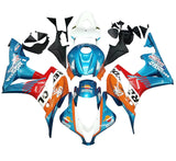 Honda CBR 600 Fairings (2007-2008) Blue, White, Orange Repsol at KingsMotorcycleFairings.com