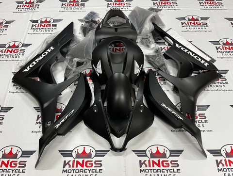 Honda CBR600RR Fairings (2007-2008) Matte Black, White Repsol at KingsMotorcycleFairings.com