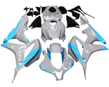 Honda CBR600RR Fairings (2007-2008) Nardo Gray, Light Blue at KingsMotorcycleFairings.com