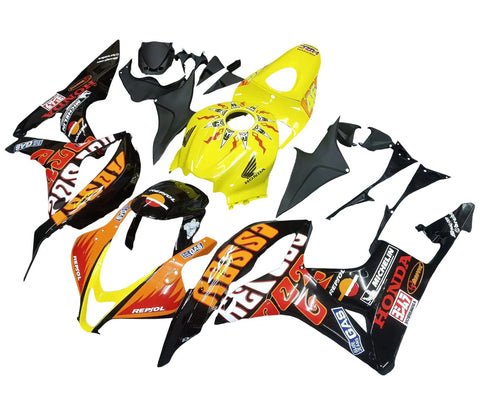 Honda CBR600RR Fairings (2007-2008) Yellow, Black Rossi at KingsMotorcycleFairings.com