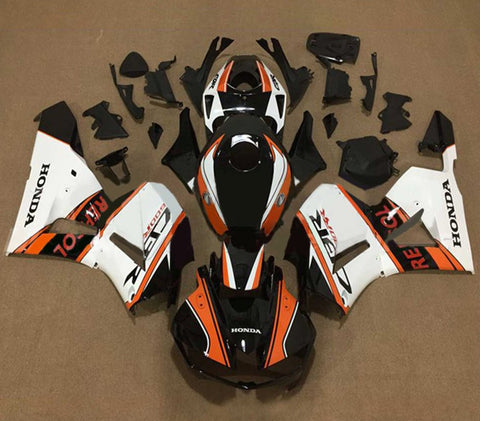 Honda CBR600RR (2013-2023) Black, Orange, White Repsol Fairings at KingsMotorcycleFairings.com