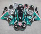 Honda CBR 600RR Fairings (2013-2023) Black, Teal Petronas at KingsMotorcycleFairings.com