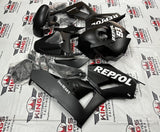 Honda CBR 600 Fairings (2013-2023) Matte Black, White Repsol at KingsMotorcycleFairings.com