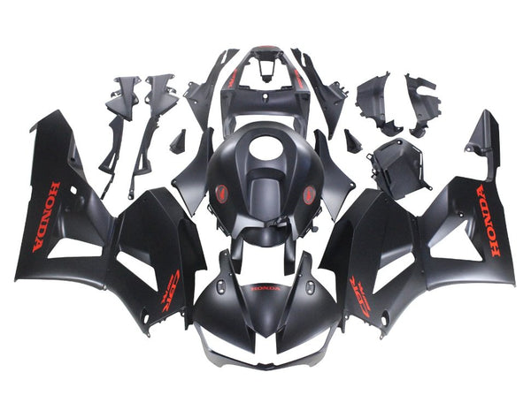 Honda CBR 600RR Fairings (2013-2023) Matte Black and Red at KingsMotorcycleFairings.com