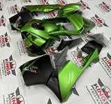 Honda CBR600RR (2003-2004) Green & Matte Black Fairings at KingsMotorcycleFairings.com