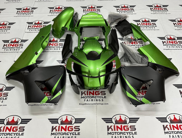 Honda CBR600RR (2003-2004) Green & Matte Black Fairings at KingsMotorcycleFairings.com