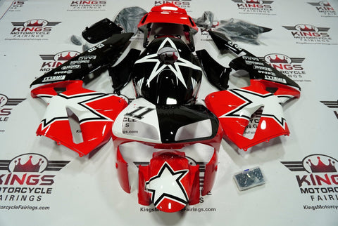 Honda CBR600RR (2003-2004) Red, Black & White Star Fairings at KingsMotorcycleFairings.com