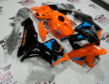 Honda CBR600RR (2005-2006) Orange, Black, Blue Splatter Fairings at KingsMotorcycleFairings.com