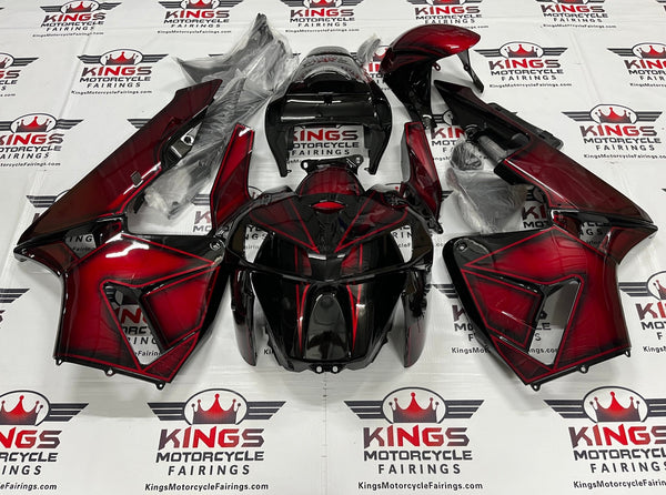 Honda CBR600RR (2005-2006) Candy Apple Red & Black Fairings at KingsMotorcycleFairings.com