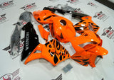 Honda CBR600RR (2005-2006) Orange & Black Tribal Fairings at KingsMotorcycleFairings.com