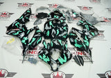 Honda CBR600RR (2007-2008) Black, Gray & Light Green Camouflage Fairings at KingsMotorcycleFairings.com