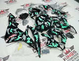 Honda CBR600RR (2007-2008) Black, Gray & Light Green Camouflage Fairings at KingsMotorcycleFairings.com