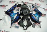 Honda CBR600RR (2007-2008) Matte Black, Blue Gear Fairings at KingsMotorcycleFairings.com