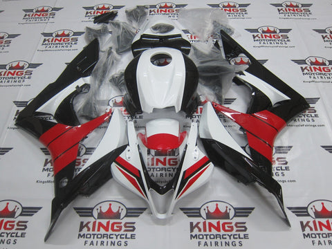 Honda CBR600RR (2007-2008) White, Red & Black Fairings at KingsMotorcycleFairings.com