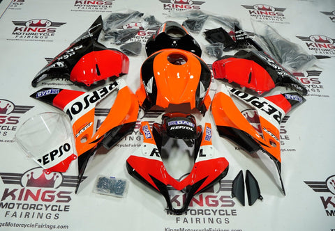 Honda CBR600RR (2009-2012) Orange, Black & Red Repsol Fairings at KingsMotorcycleFairings.com