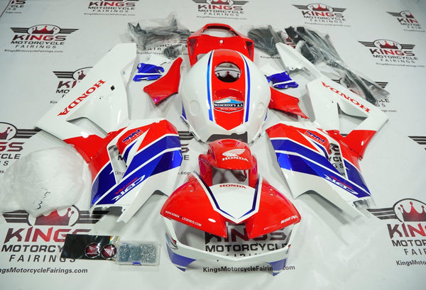 Honda CBR600RR (2013-2023) Red, White & Blue TT Legends HRC Fairings at KingsMotorcycleFairings.com