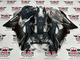 KAWASAKI NINJA ZX6R 636 FAIRINGS (2019-2023) DARK NARDO BLUE GRAY, MATTE BLACK at KingsMotorcycleFairings.com