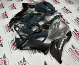 KAWASAKI NINJA ZX6R 636 FAIRINGS (2019-2023) DARK NARDO BLUE GRAY, MATTE BLACK at KingsMotorcycleFairings.com