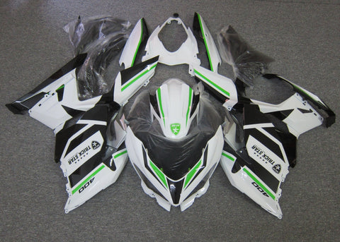 Kawasaki Ninja 400 Fairings (2018-2024) White, Green, Black TrickStar at KingsMotorcycleFairings.com