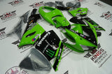 FAIRING KIT FOR A KAWASAKI NINJA ZX6R 636 (2005-2006) GREEN MONSTER ELF, BLACK at KingsMotorcycleFairings.com