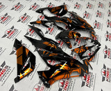 Kawasaki ZX-6R 636 (2019-2023) Black, Orange Rust Geo Vinyl Fairings