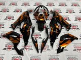 Kawasaki ZX-6R 636 (2019-2023) Black, Orange Rust Geo Vinyl Fairings