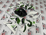 Fairing kit for a Kawasaki Ninja ZX6R 636 (2019-2023) White, Black, Green Octopus at KingsMotorcycleFairings.com