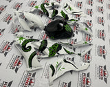 Fairing kit for a Kawasaki Ninja ZX6R 636 (2019-2023) White, Black, Green Octopus at KingsMotorcycleFairings.com