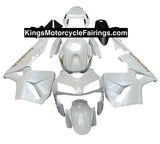 KingsMotorcycleFairings.com - Honda CBR600RR (2003-2004) Pearl White, Gold Fairings