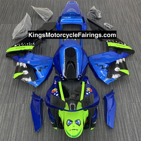 KingsMotorcycleFairings.com HONDA CBR600RR (2003-2004) BLUE, GREEN CREATURE FAIRING KIT