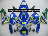 KingsMotorcycleFairings.com HONDA CBR600RR (2003-2004 ) BLUE MOVISTAR FAIRINGS