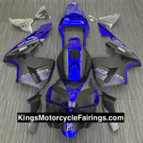 KingsMotorcycleFairings.com HONDA CBR600RR (2003-2004) BLUE, MATTE BLACK FAIRINGS